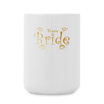 Team Bride in Gold Wedding Celebration - Large Mug 440 ml - white - Front