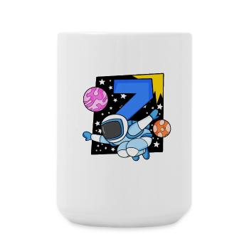 7 birthday boy - 7 years old - I am 7 - Large Mug 440 ml - white - Front