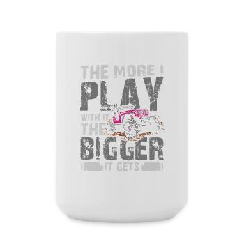 the more i play with it the bigger it gets - Große Tasse 440 ml - Weiß - Vorne