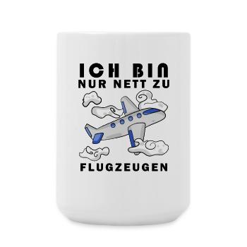 Modellflug Pilot Modellbau Flugzeug Modellbauer - Große Tasse 440 ml - Weiß - Vorne