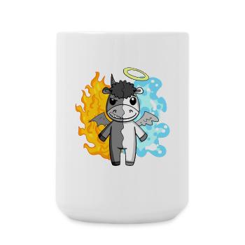 Esel - Engel und Teufel - Große Tasse 440 ml - Weiß - Vorne