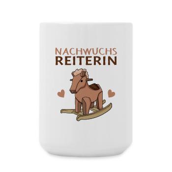 Baby Pferd Reiten Spruch - Große Tasse 440 ml - Weiß - Vorne
