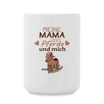 Baby Pferd Reiten Spruch - Große Tasse 440 ml - Weiß - Vorne