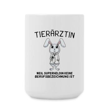 Tierärztin Hase Kaninchen - Große Tasse 440 ml - Weiß - Vorne