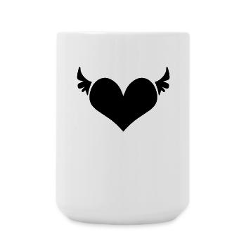 Heart Angel Wings - Large Mug 440 ml - white - Front