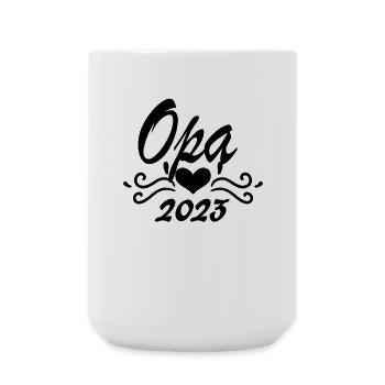 Opa 2023 - Große Tasse 440 ml - Weiß - Vorne
