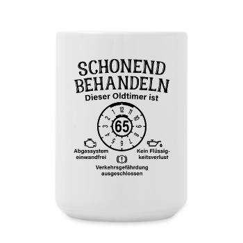 65. Geburtstag Schonend Behandeln Oldtimer Ist 65 - Große Tasse 440 ml - Weiß - Vorne