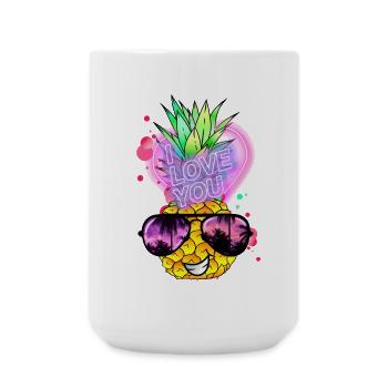 Ananas in Love - Große Tasse 440 ml - Weiß - Vorne