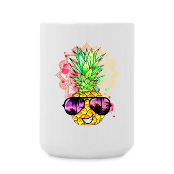 Ananas Mandala - Große Tasse 440 ml - Weiß - Vorne