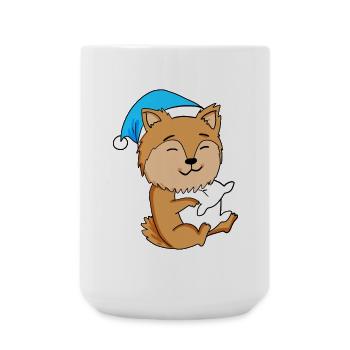 Hund Hunderasse Zwergspitz - Große Tasse 440 ml - Weiß - Vorne