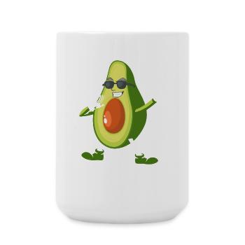 Funny Dabbing Avocado Abacate Aguacate For Vegan F - Large Mug 440 ml - white - Front