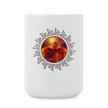 Wonderful phoenix over the ocean - Large Mug 440 ml - white - Front