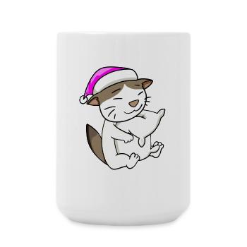 Chat race de chat RagaMuffin - Grande tasse 440 ml - blanc - Devant