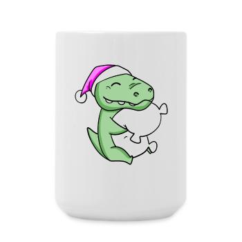 Crocodile with pillow and sleeping cap - Large Mug 440 ml - white - Front