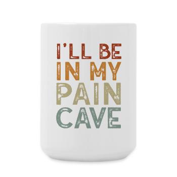Je serai dans mon triathlon Paincave - Grande tasse 440 ml - blanc - Devant