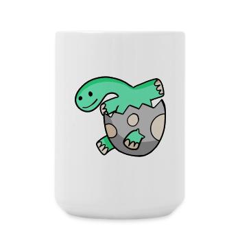 Motif Dino d’oeuf de dinosaure - Grande tasse 440 ml - blanc - Devant