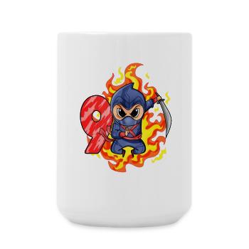 9ème anniversaire Garçon de 9 ans Ninja - Grande tasse 440 ml - blanc - Devant