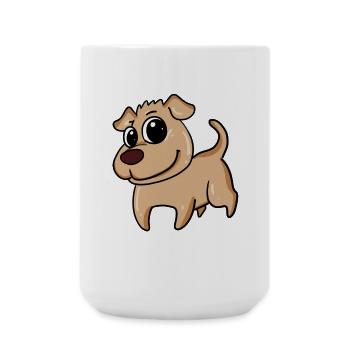Niedlicher Hund - Große Tasse 440 ml - Weiß - Vorne