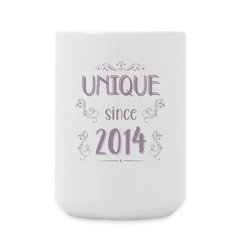 Unique depuis 2014 Birthday Girl - Grande tasse 440 ml - blanc - Devant