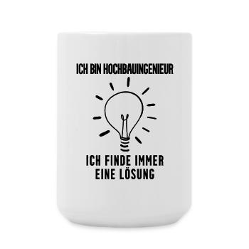 Hochbauingenieur Beruf - Große Tasse 440 ml - Weiß - Vorne