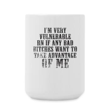 I'm Very Vulnerable RN - Large Mug 440 ml - white - Front