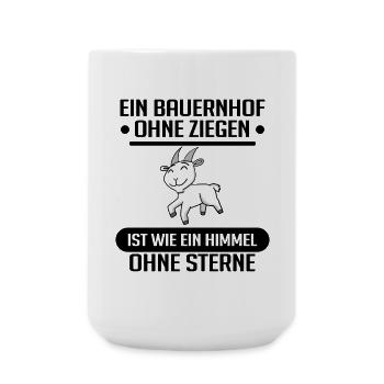 Ziege Ziegenbock Bock - Große Tasse 440 ml - Weiß - Vorne