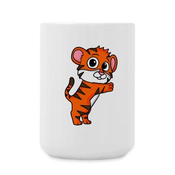 Niedlicher Tiger - Große Tasse 440 ml - Weiß - Vorne