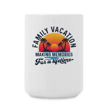 Vacances en famille Faire des souvenirs ensemble - Grande tasse 440 ml - blanc - Devant