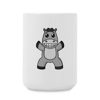 Esel - Große Tasse 440 ml - Weiß - Vorne