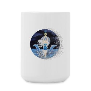 Goddess of the Sea Glitter - Sonja Ariel von Staden - Large Mug 440 ml - white - Front