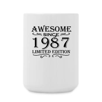 1987 - Jahrgang 1987 - Große Tasse 440 ml - Weiß - Vorne