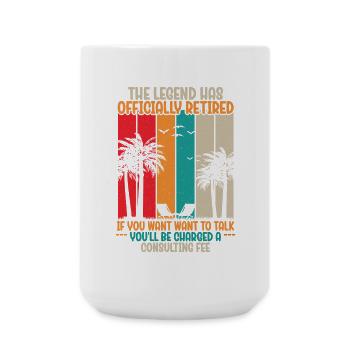 The legend is officially retired - Large Mug 440 ml - white - Front