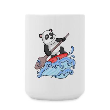 Stand Up Paddling Panda - Large Mug 440 ml - white - Front