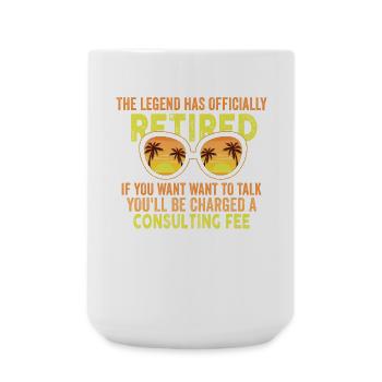 The legend is officially retired - Large Mug 440 ml - white - Front