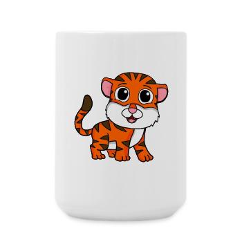 Tiger - Große Tasse 440 ml - Weiß - Vorne
