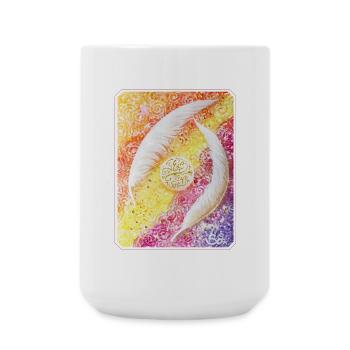 EngelFedern der Seele - Sonja Ariel von Staden - Große Tasse 440 ml - Weiß - Vorne