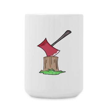 Axe Lumberjack - Large Mug 440 ml - white - Front