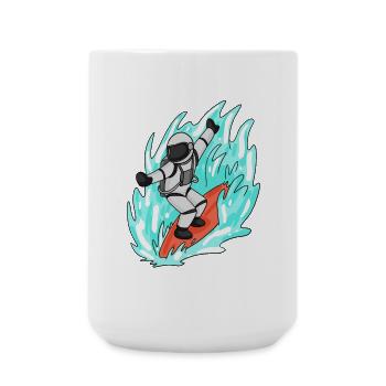 Astronaut surfing - Large Mug 440 ml - white - Front