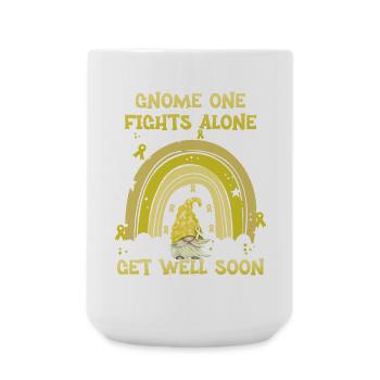 Gnome One Fights Alone Sarcoma Cancer - Large Mug 440 ml - white - Front
