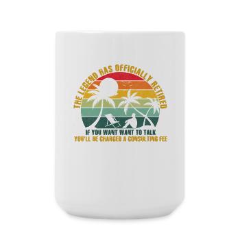 The legend is officially retired - Large Mug 440 ml - white - Front