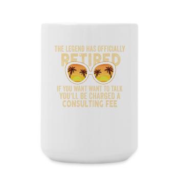 The legend is officially retired - Large Mug 440 ml - white - Front