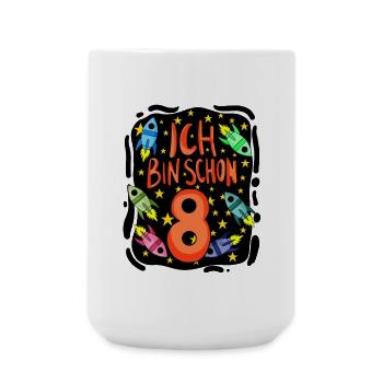 8. Geburtstag 8 Jahre Astronaut Weltall - Große Tasse 440 ml - Weiß - Vorne