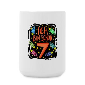 7. Geburtstag 7 Jahre Astronaut Weltall - Große Tasse 440 ml - Weiß - Vorne