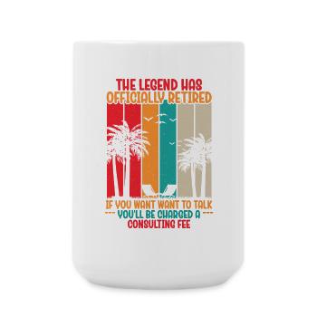 The legend is officially retired - Large Mug 440 ml - white - Front