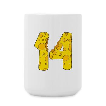 Fromage 14 ans - Cadeau 14e anniversaire - Grande tasse 440 ml - blanc - Devant