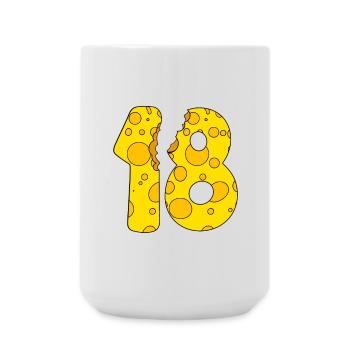 18 Jahre alt Käse - 18. Geburtstag Geschenk - Große Tasse 440 ml - Weiß - Vorne
