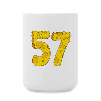 57 ans - Cadeau de 57e anniversaire - 1957 - Grande tasse 440 ml - blanc - Devant