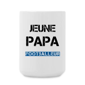 Jeune Papa Footballeur - Grande tasse 440 ml - blanc - Devant