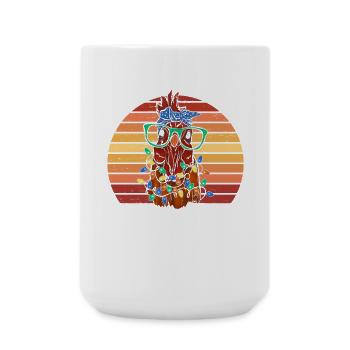 Hühner Mama Weihnachtshuhn Weihnachten Geschenk - Große Tasse 440 ml - Weiß - Vorne