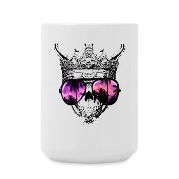 Hipster Skull King - Grande tasse 440 ml - blanc - Devant